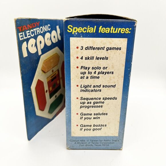 Vintage Tandy Electronic Repeat Game Memory Radio Shack Simon TESTED 1-4 Players - Picture 3 of 7